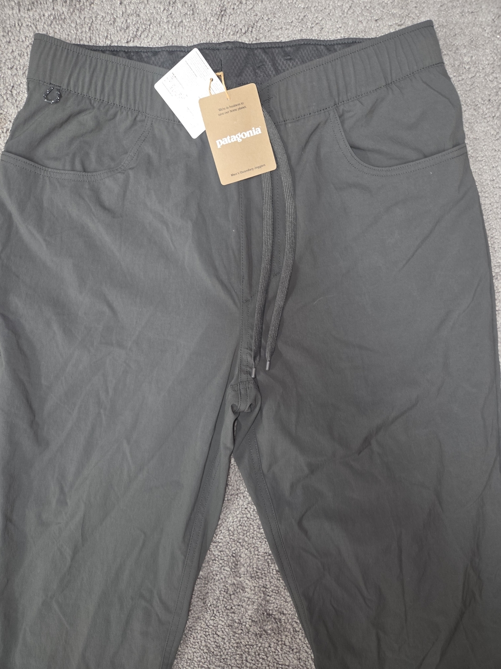 Patagonia Men's Gray Elastic-Waist Joggers